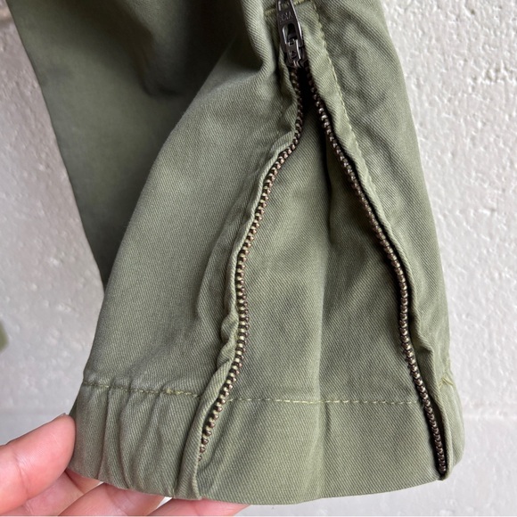 Nili Lotan Cargo Utility Cropped Pants Size 2 Olive Green Jogger Made in USA - Picture 5 of 13